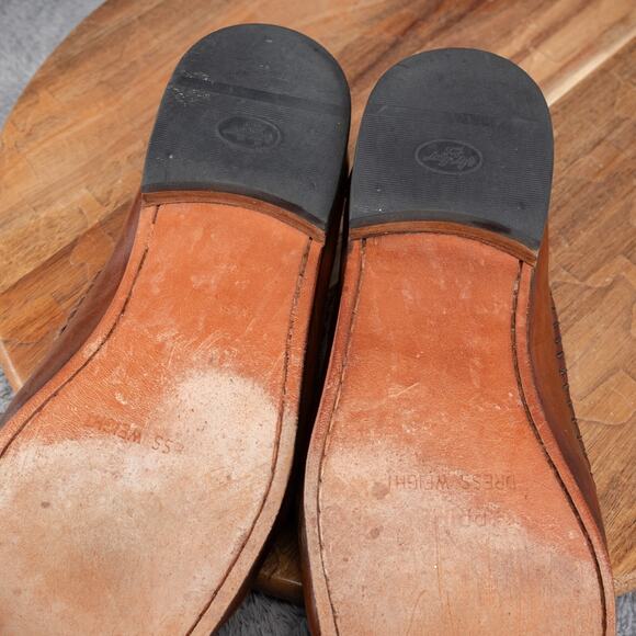 Principe Brown Hand Crafted Woven Vamp Penny Loafers 10 M Made in Spain - Picture 10 of 10